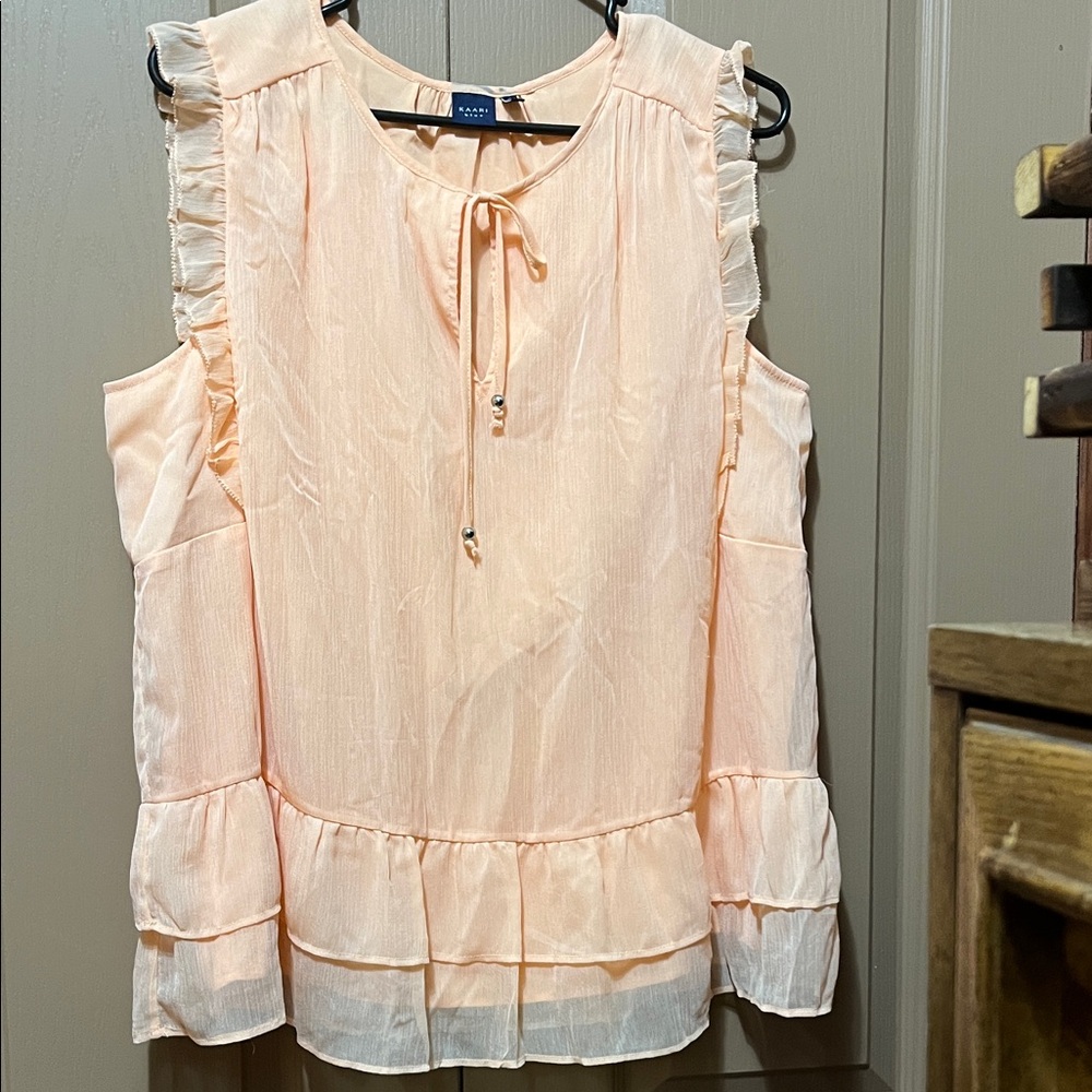 Women's Peach Sleeveless Top
